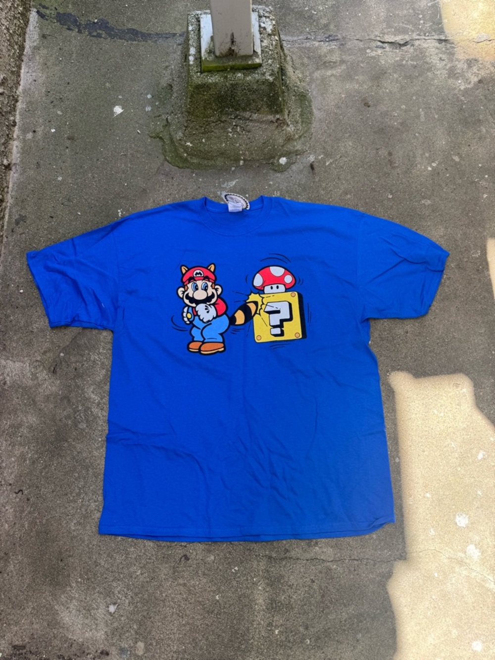 Nintendo Super Mario Graphic T Shirt Blue 2XL 2002 Vintage Y2K Gaming Tee